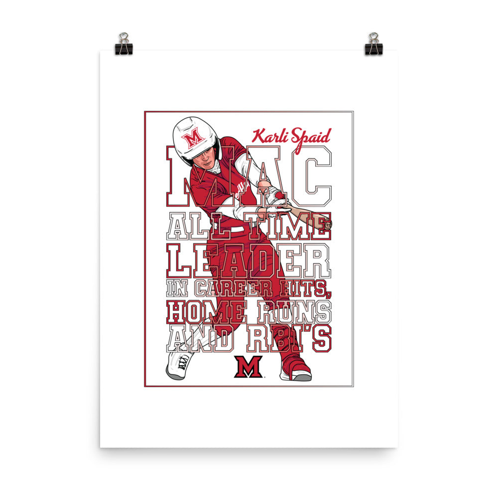 Miami of Ohio - Softball Alumni : Karli Spaid Individual Caricature Poster