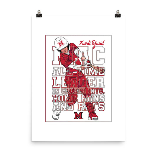 Miami of Ohio - Softball Alumni : Karli Spaid Individual Caricature Poster