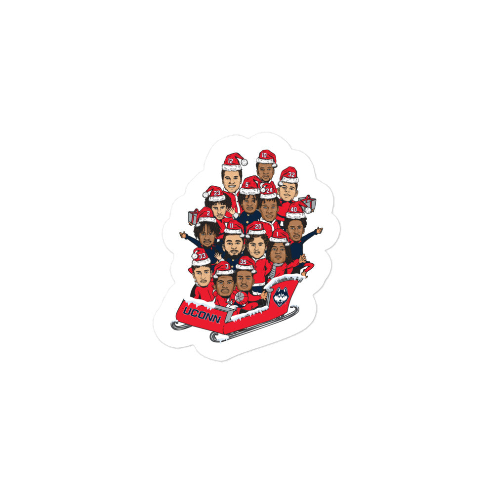 UConn - NCAA Men's Basketball : Team Caricature - Sticker