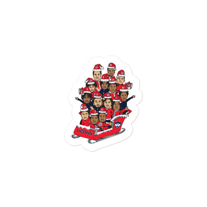 UConn - NCAA Men's Basketball : Team Caricature - Sticker