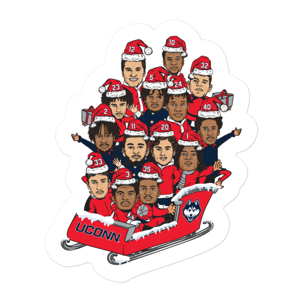 UConn - NCAA Men's Basketball : Team Caricature - Sticker