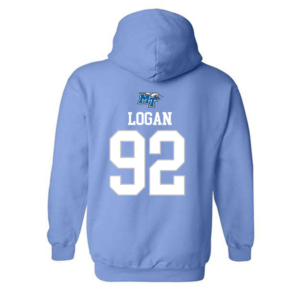 MTSU - NCAA Football : Ashton Logan - Replica Shersey Hooded Sweatshirt-1