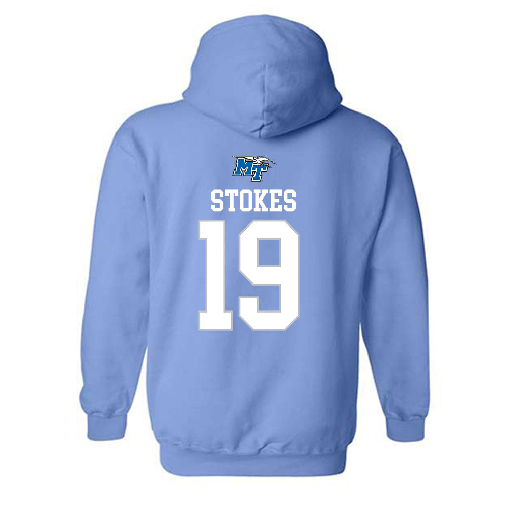 MTSU - NCAA Football : Kason Stokes - Replica Shersey Hooded Sweatshirt-1