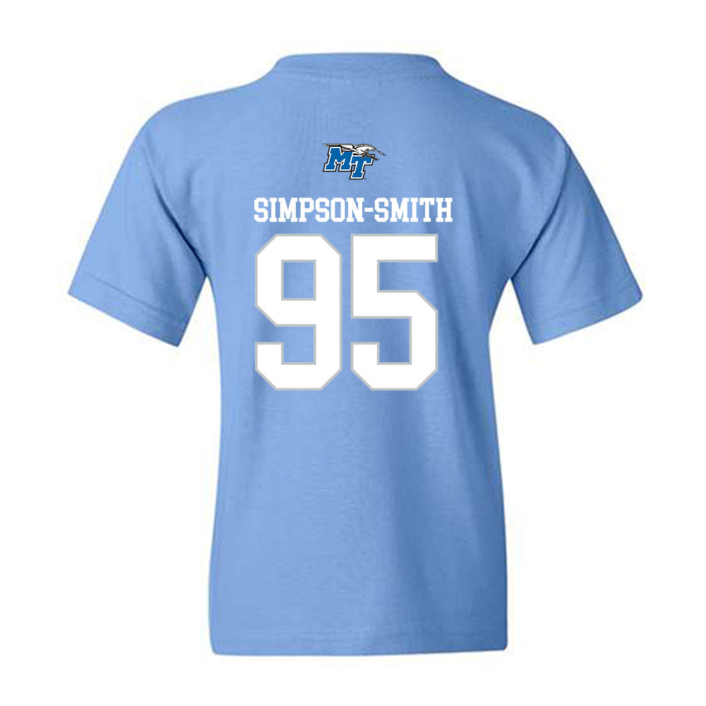 MTSU - NCAA Football : Zeion Simpson-smith - Replica Shersey Youth T-Shirt-1