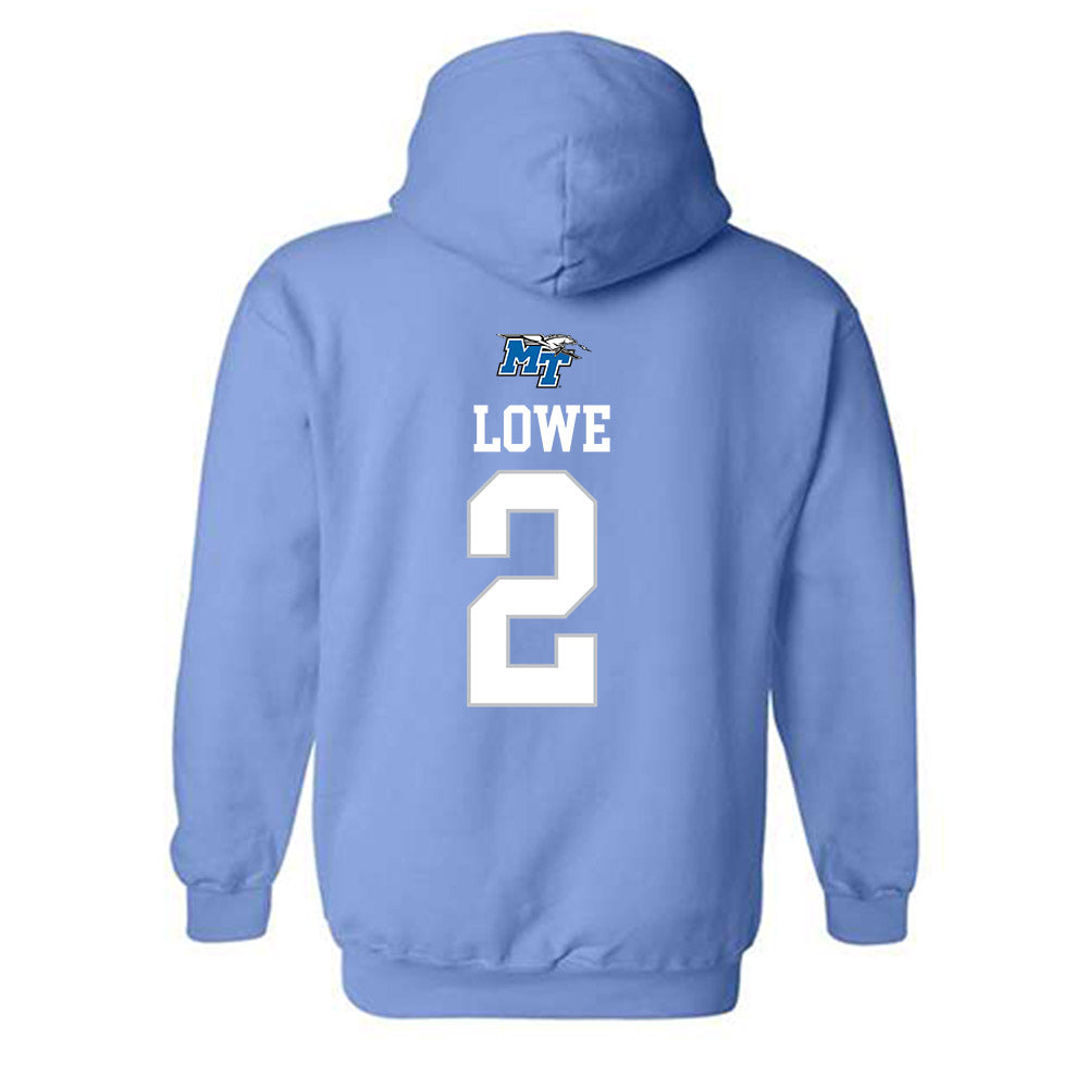 MTSU - NCAA Football : Jackson Lowe - Replica Shersey Hooded Sweatshirt-1