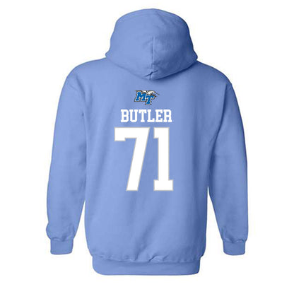 MTSU - NCAA Football : Quentin Butler - Replica Shersey Hooded Sweatshirt-1