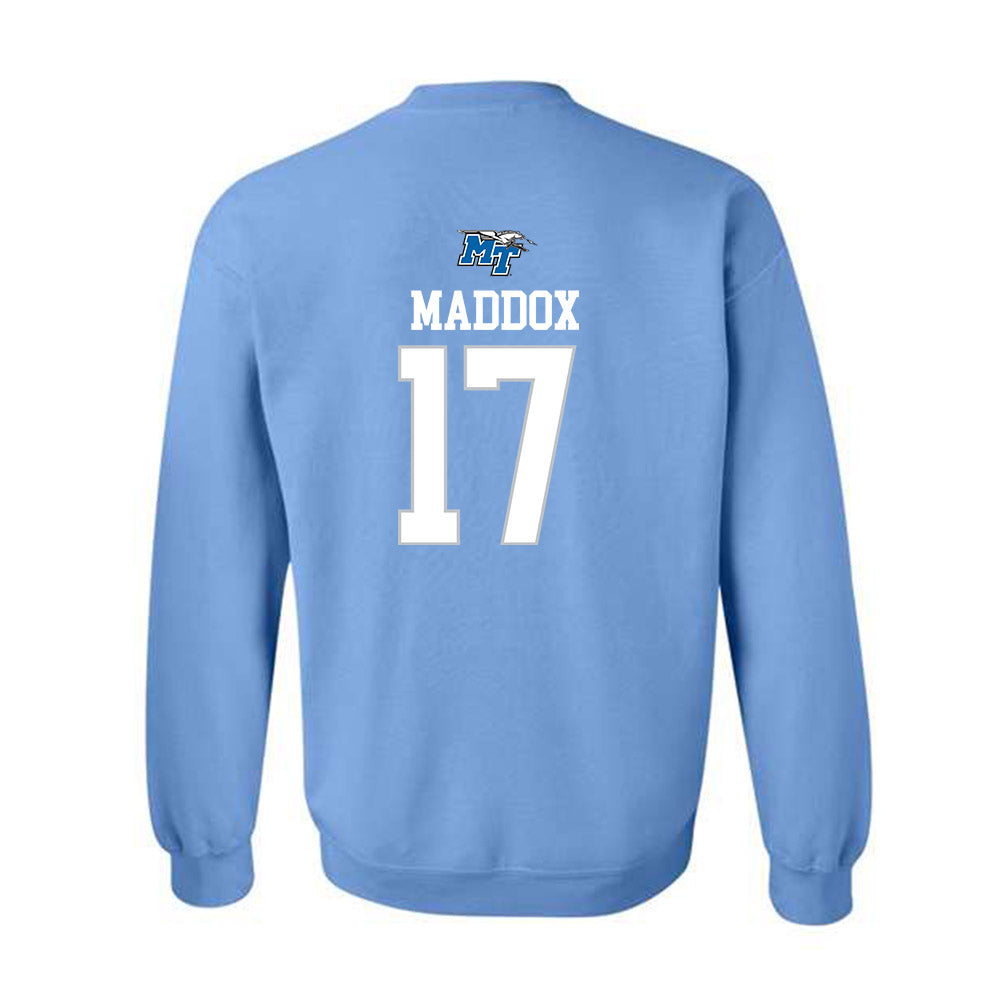 MTSU - NCAA Football : Bryson Maddox - Replica Shersey Crewneck Sweatshirt-1