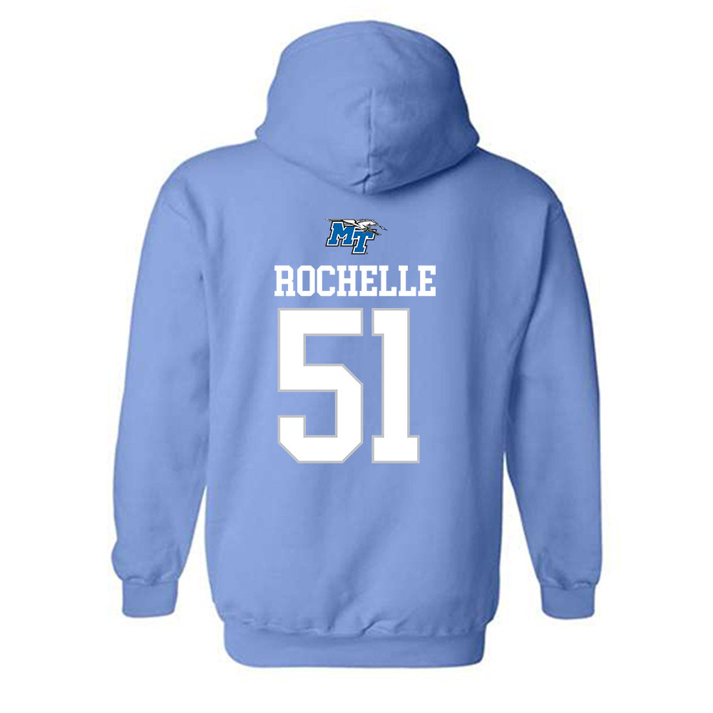 MTSU - NCAA Football : Shane Rochelle - Replica Shersey Hooded Sweatshirt-1