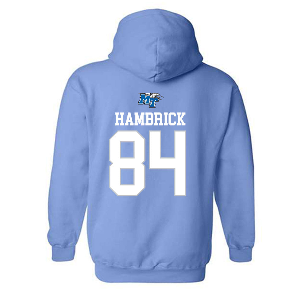 MTSU - NCAA Football : Jadin Hambrick - Replica Shersey Hooded Sweatshirt-1