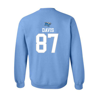 MTSU - NCAA Football : Chase Davis - Replica Shersey Crewneck Sweatshirt-1