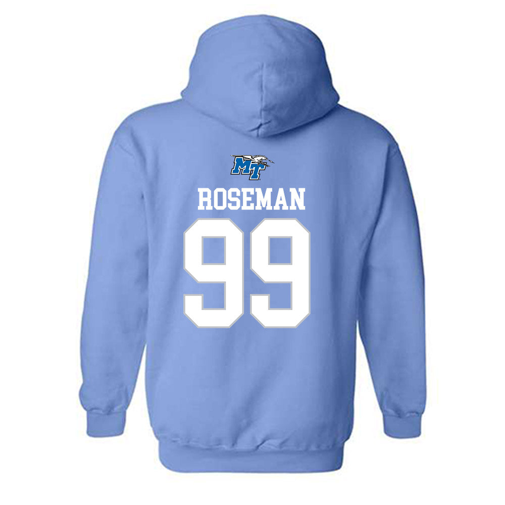 MTSU - NCAA Football : Archie Roseman - Replica Shersey Hooded Sweatshirt-1