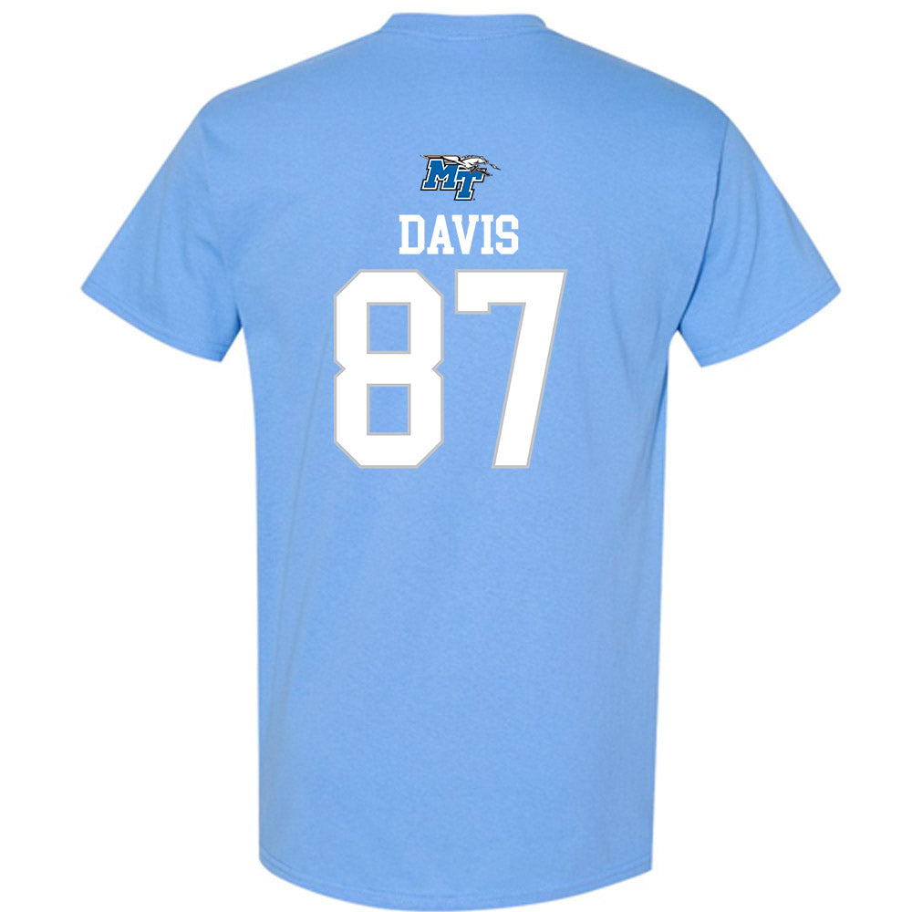 MTSU - NCAA Football : Chase Davis - Replica Shersey T-Shirt-1