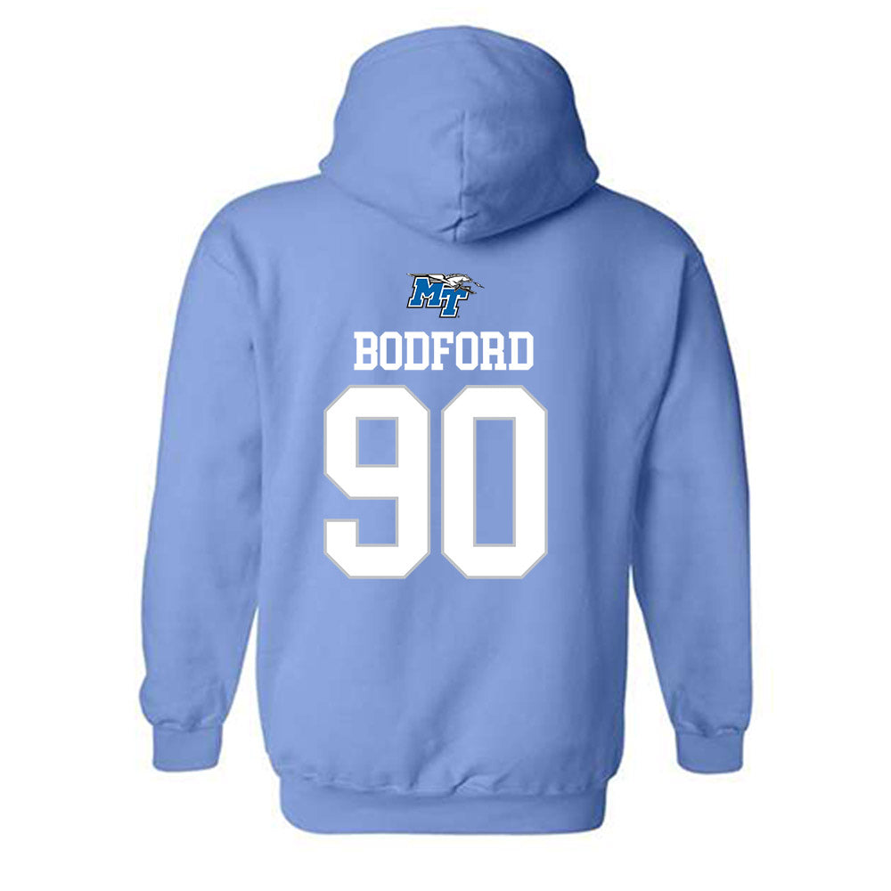 MTSU - NCAA Football : Justin Bodford - Replica Shersey Hooded Sweatshirt-1