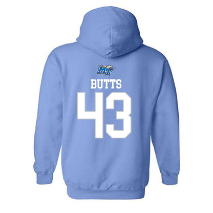 MTSU - NCAA Football : Aidan Butts - Replica Shersey Hooded Sweatshirt-1