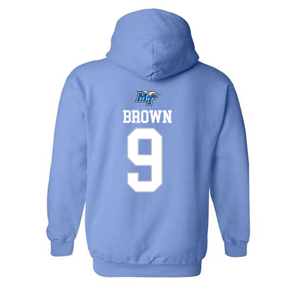 MTSU - NCAA Football : Terrence Brown - Replica Shersey Hooded Sweatshirt-1