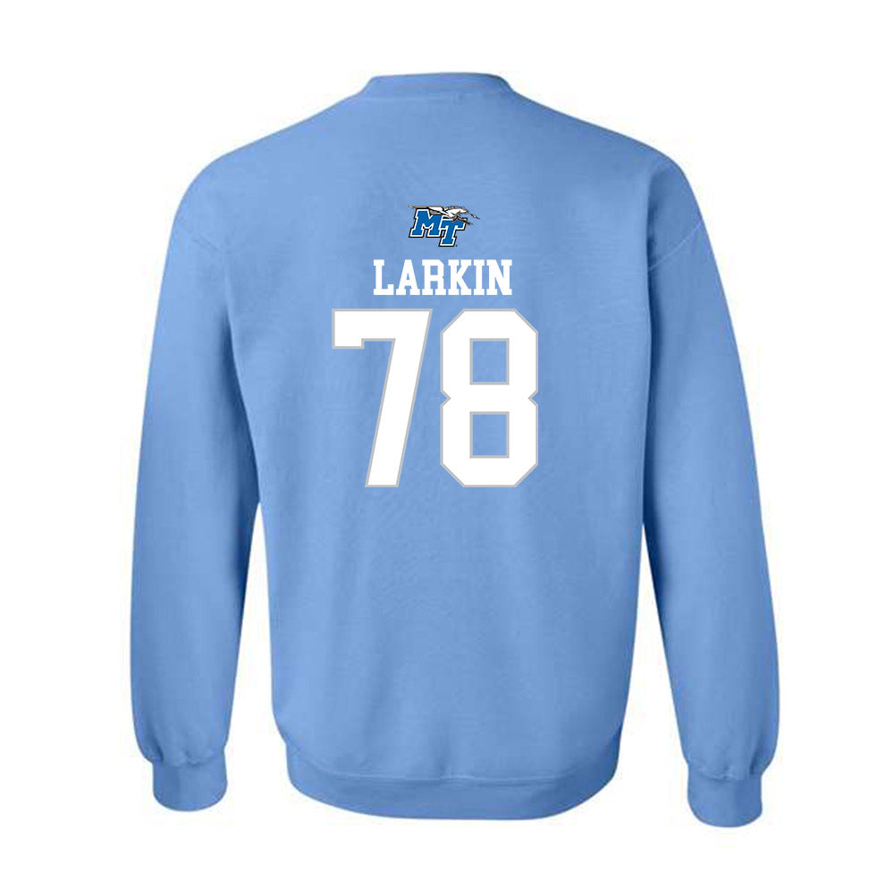 MTSU - NCAA Football : Kyle Larkin - Replica Shersey Crewneck Sweatshirt-1