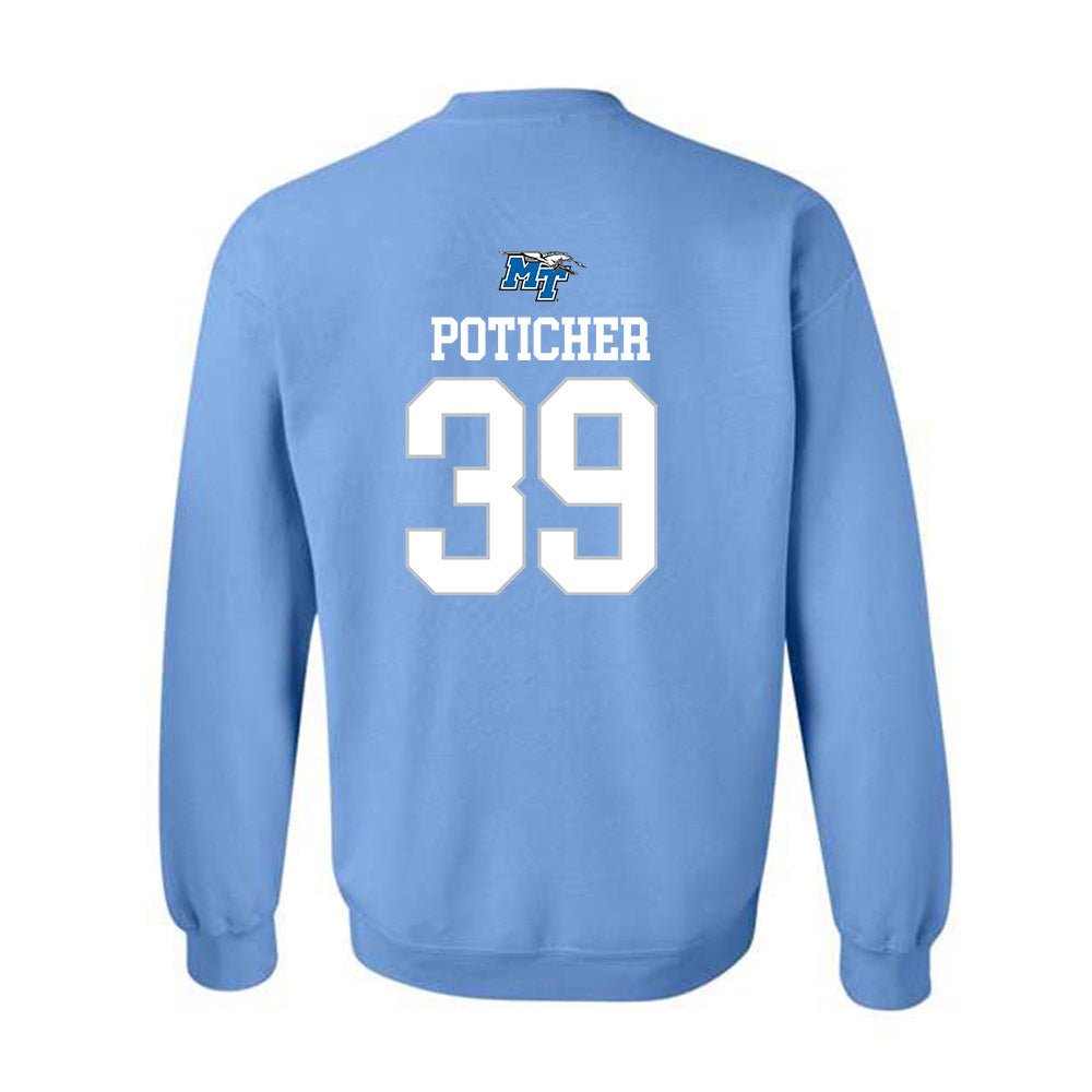 MTSU - NCAA Football : Evan Poticher - Replica Shersey Crewneck Sweatshirt-1