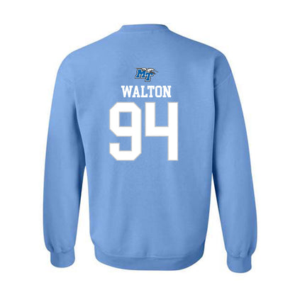 MTSU - NCAA Football : Jack Walton - Replica Shersey Crewneck Sweatshirt-1