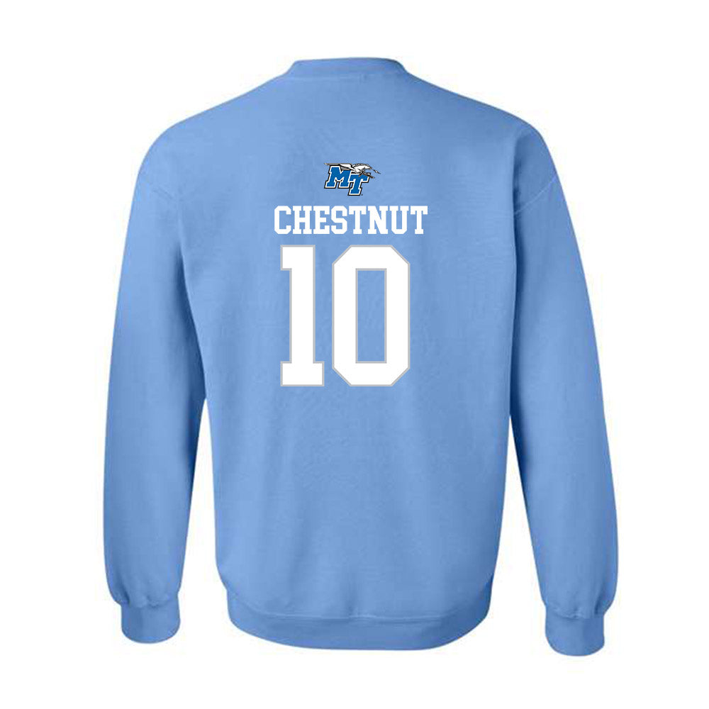 MTSU - NCAA Football : Jordan Chestnut - Replica Shersey Crewneck Sweatshirt-1