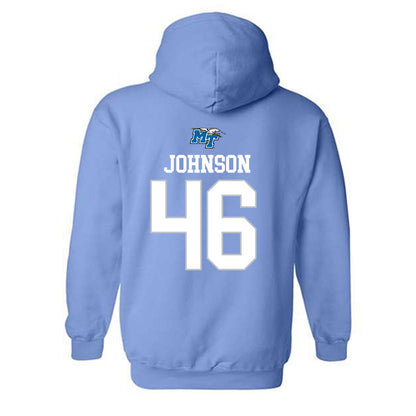 MTSU - NCAA Football : Reggie Johnson - Replica Shersey Hooded Sweatshirt-1
