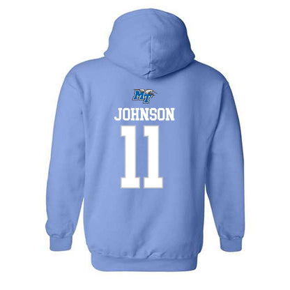MTSU - NCAA Football : James Johnson - Replica Shersey Hooded Sweatshirt-1
