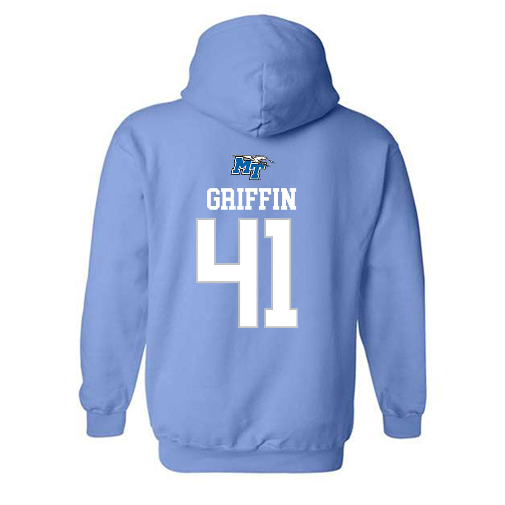 MTSU - NCAA Football : Trashun Griffin - Replica Shersey Hooded Sweatshirt-1