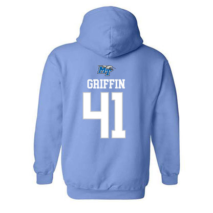 MTSU - NCAA Football : Trashun Griffin - Replica Shersey Hooded Sweatshirt-1