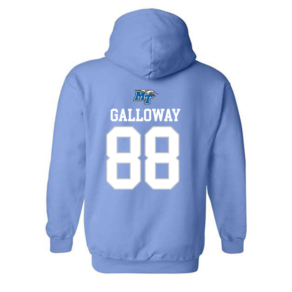 MTSU - NCAA Football : Tayvion Galloway - Replica Shersey Hooded Sweatshirt-1