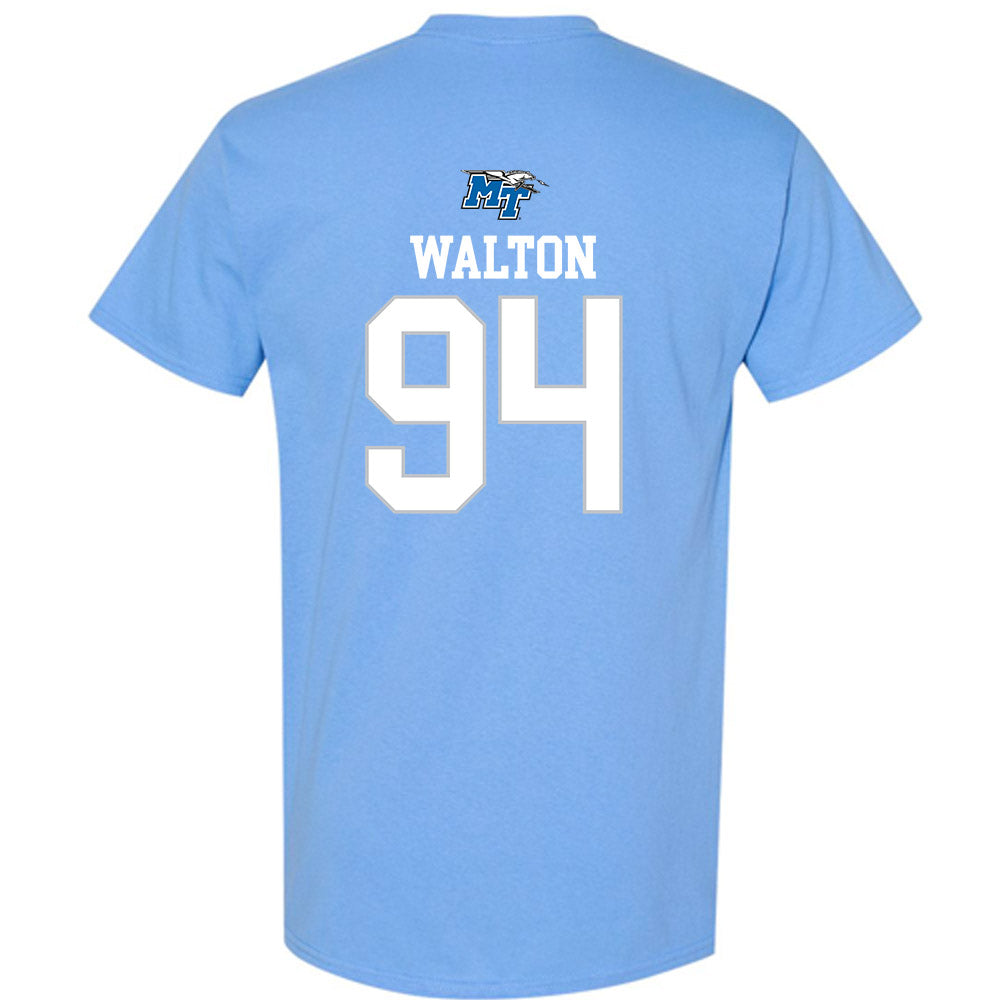 MTSU - NCAA Football : Jack Walton - Replica Shersey T-Shirt-1