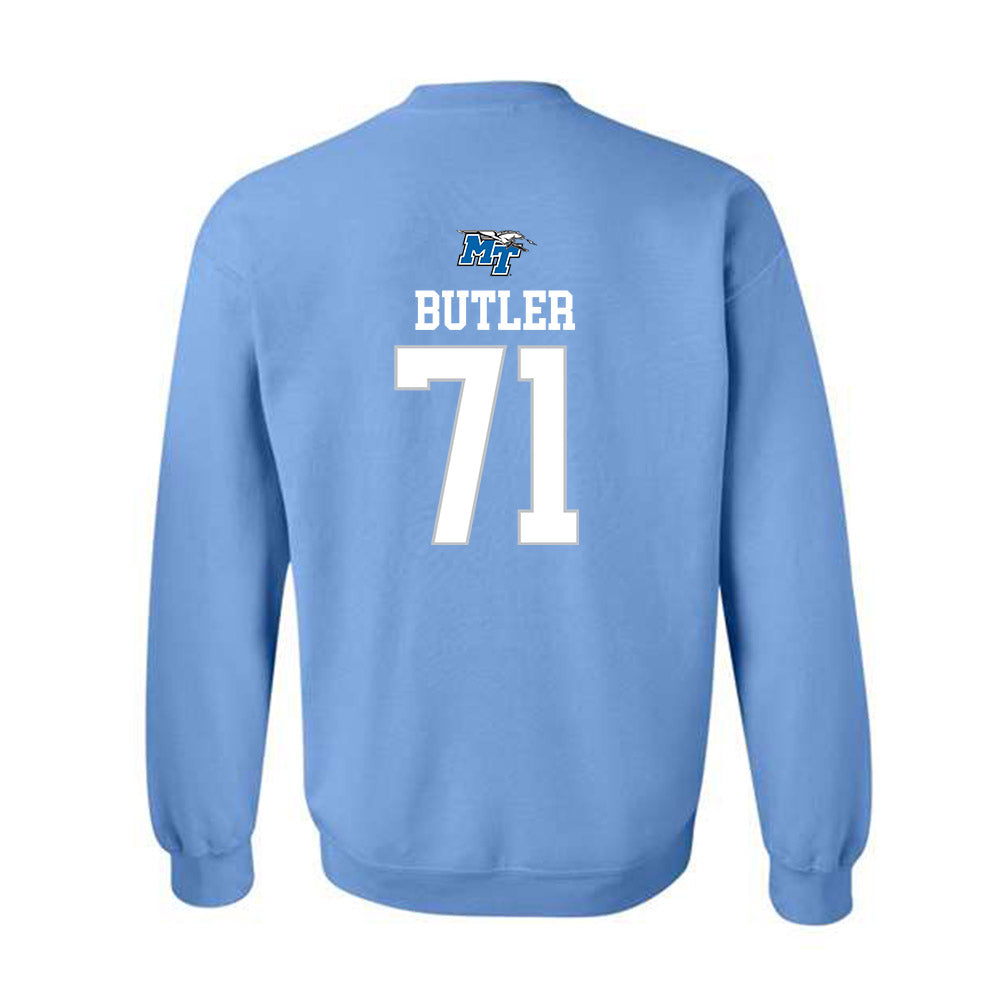 MTSU - NCAA Football : Quentin Butler - Replica Shersey Crewneck Sweatshirt-1