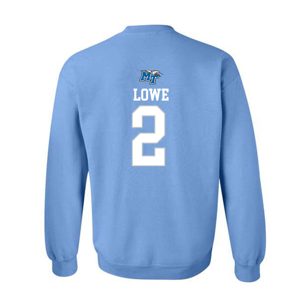 MTSU - NCAA Football : Jackson Lowe - Replica Shersey Crewneck Sweatshirt-1