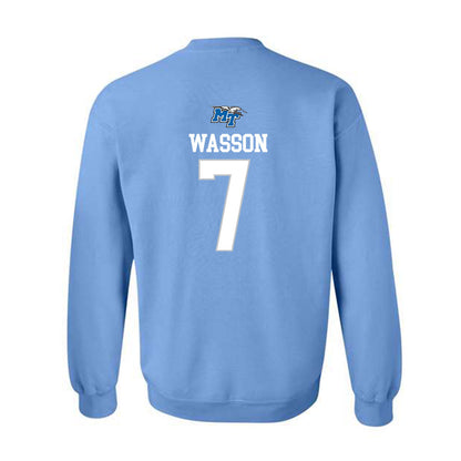 MTSU - NCAA Football : Hogan Wasson - Replica Shersey Crewneck Sweatshirt-1