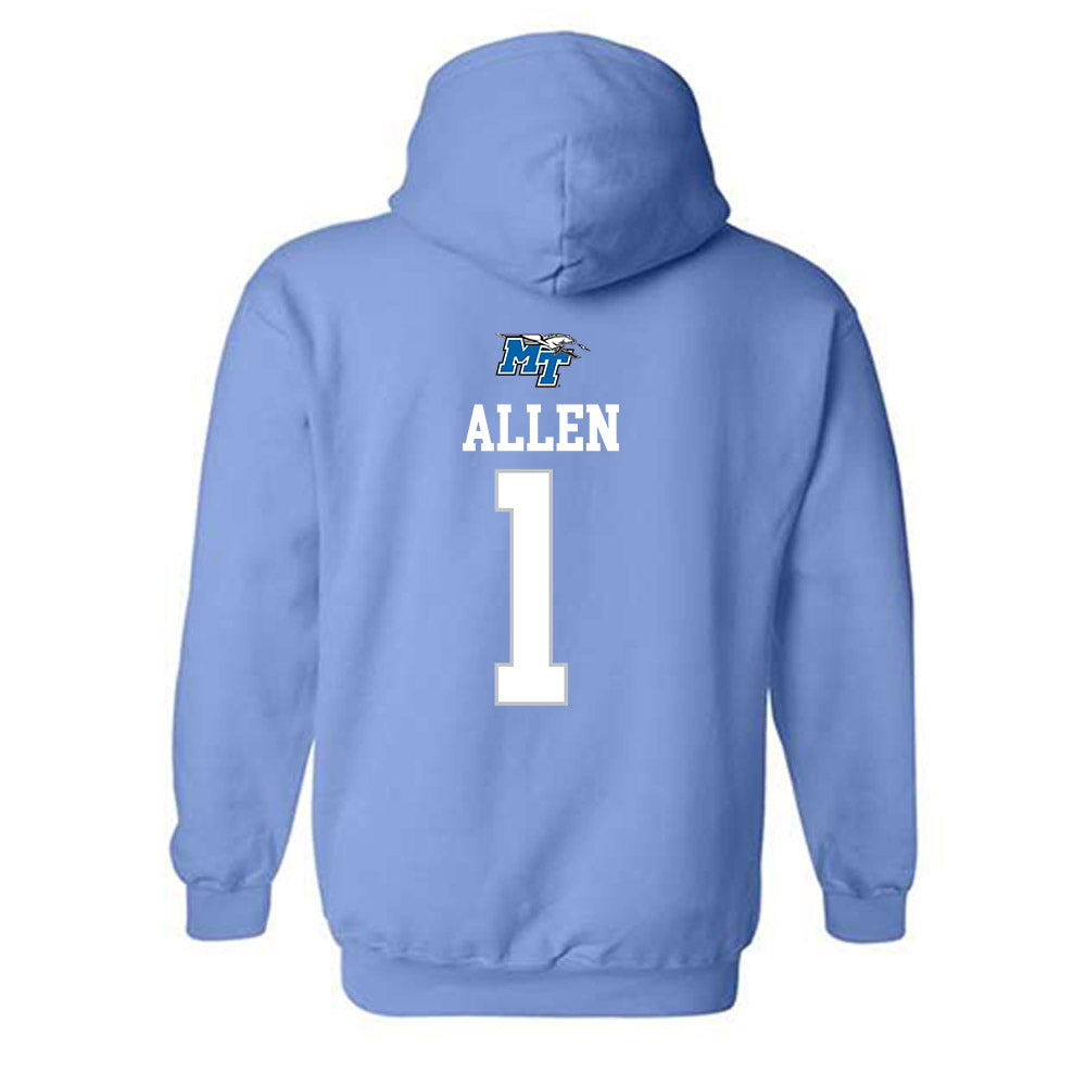 MTSU - NCAA Football : Markus Allen - Replica Shersey Hooded Sweatshirt-1