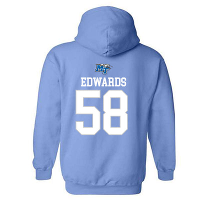 MTSU - NCAA Football : Trevaris Edwards - Replica Shersey Hooded Sweatshirt-1