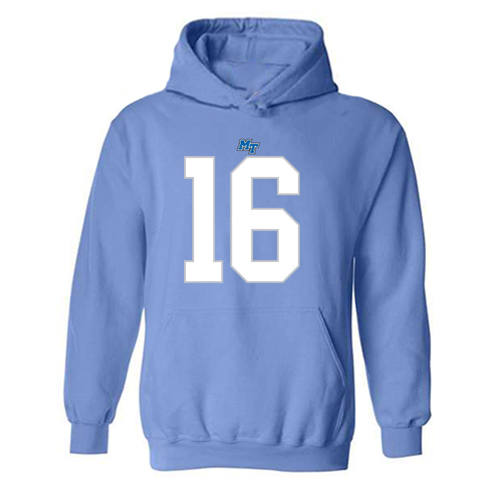MTSU - NCAA Football : Jaiyden Thompson - Replica Shersey Hooded Sweatshirt-0