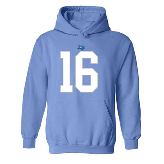 MTSU - NCAA Football : Jaiyden Thompson - Replica Shersey Hooded Sweatshirt-0