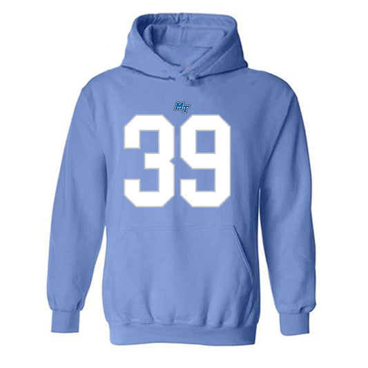 MTSU - NCAA Football : Evan Poticher - Replica Shersey Hooded Sweatshirt-0
