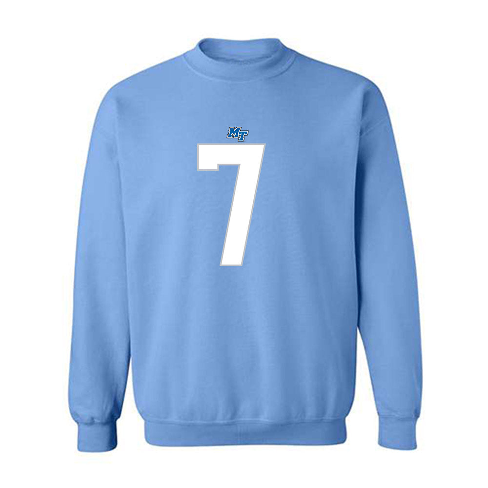 MTSU - NCAA Football : Christofer Noble - Replica Shersey Crewneck Sweatshirt-0