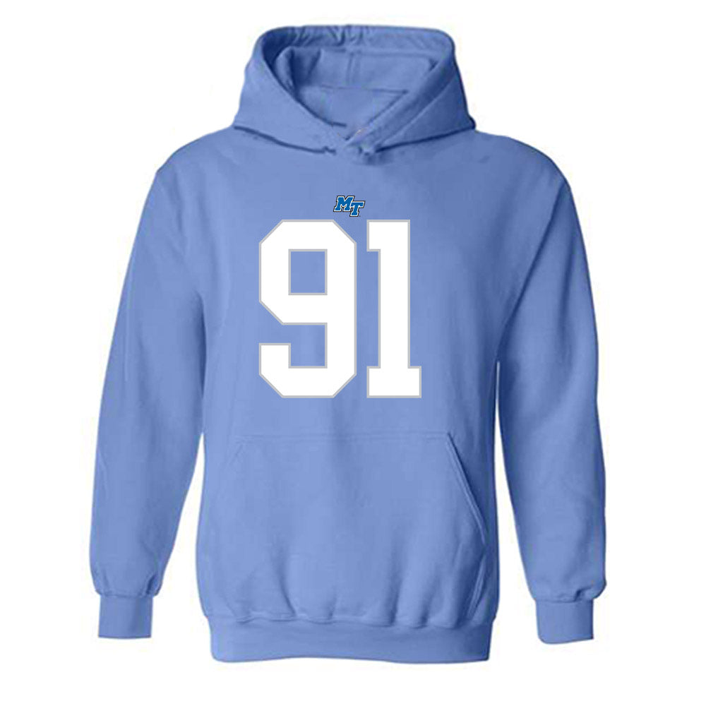 MTSU - NCAA Football : Dominic Bourgeois - Replica Shersey Hooded Sweatshirt-0