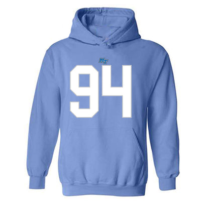 MTSU - NCAA Football : Jack Walton - Replica Shersey Hooded Sweatshirt-0