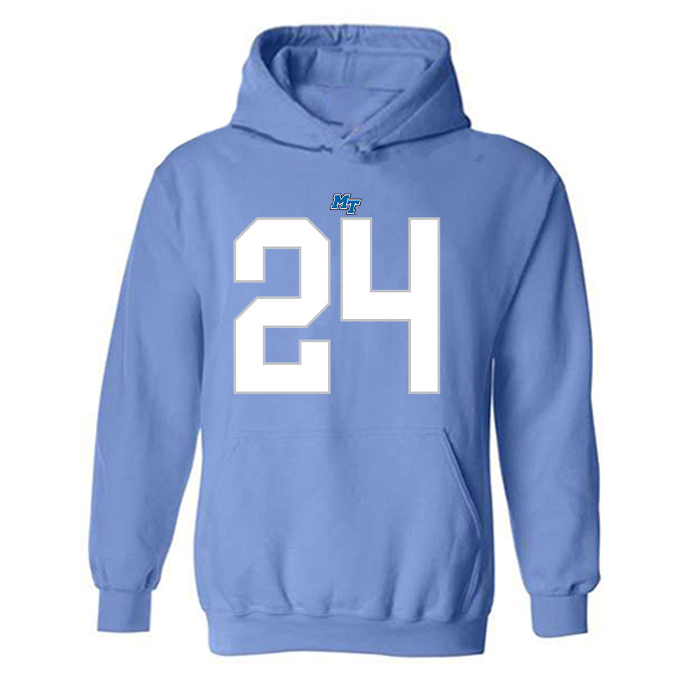 MTSU - NCAA Football : Camari Hall - Replica Shersey Hooded Sweatshirt-0