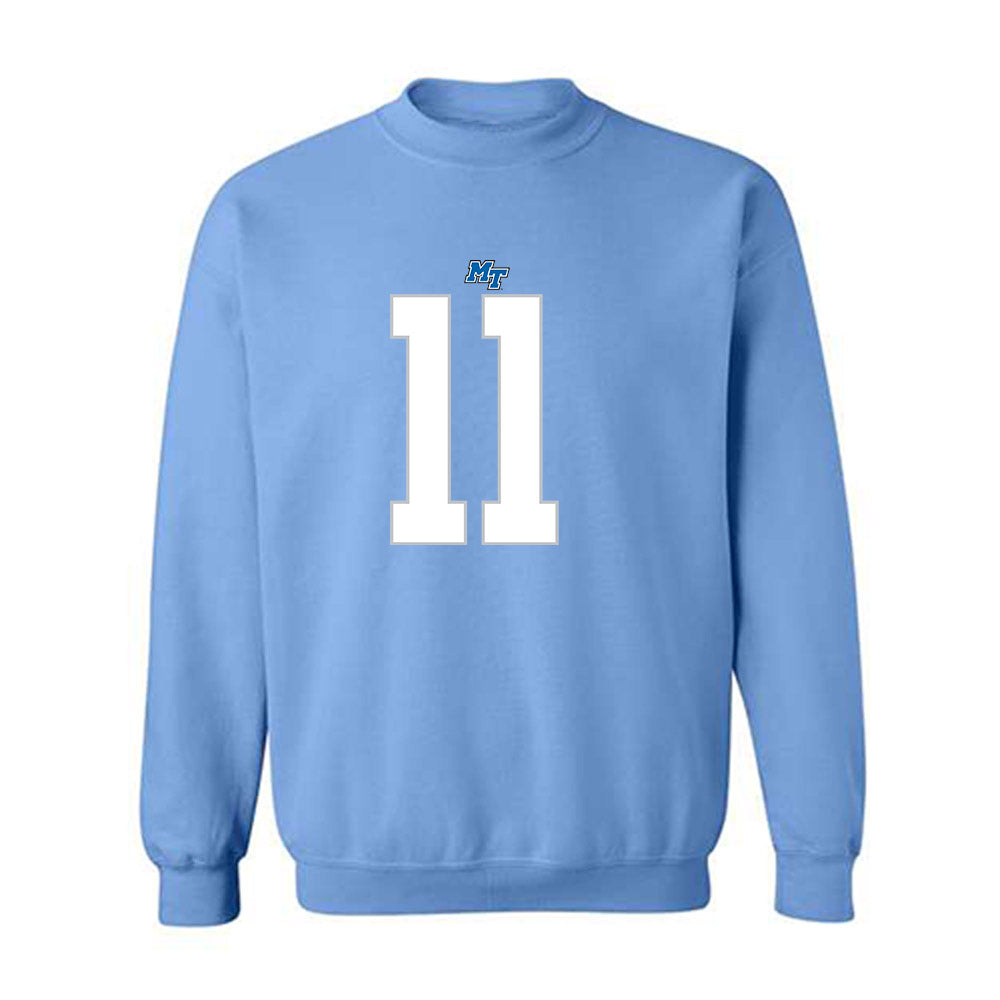 MTSU - NCAA Football : James Johnson - Replica Shersey Crewneck Sweatshirt-0