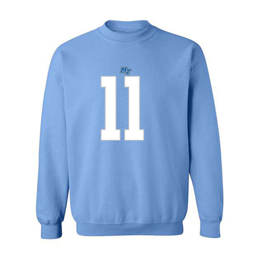 MTSU - NCAA Football : James Johnson - Replica Shersey Crewneck Sweatshirt-0