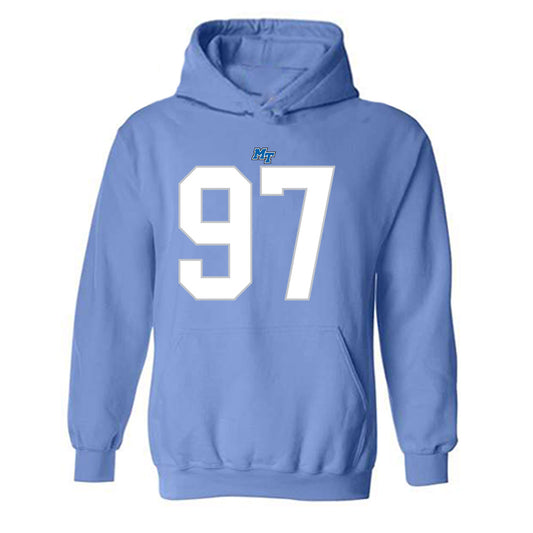MTSU - NCAA Football : Aden Caine - Replica Shersey Hooded Sweatshirt-0