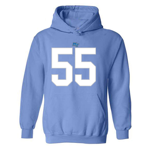 MTSU - NCAA Football : Adrian Crespin - Replica Shersey Hooded Sweatshirt-0
