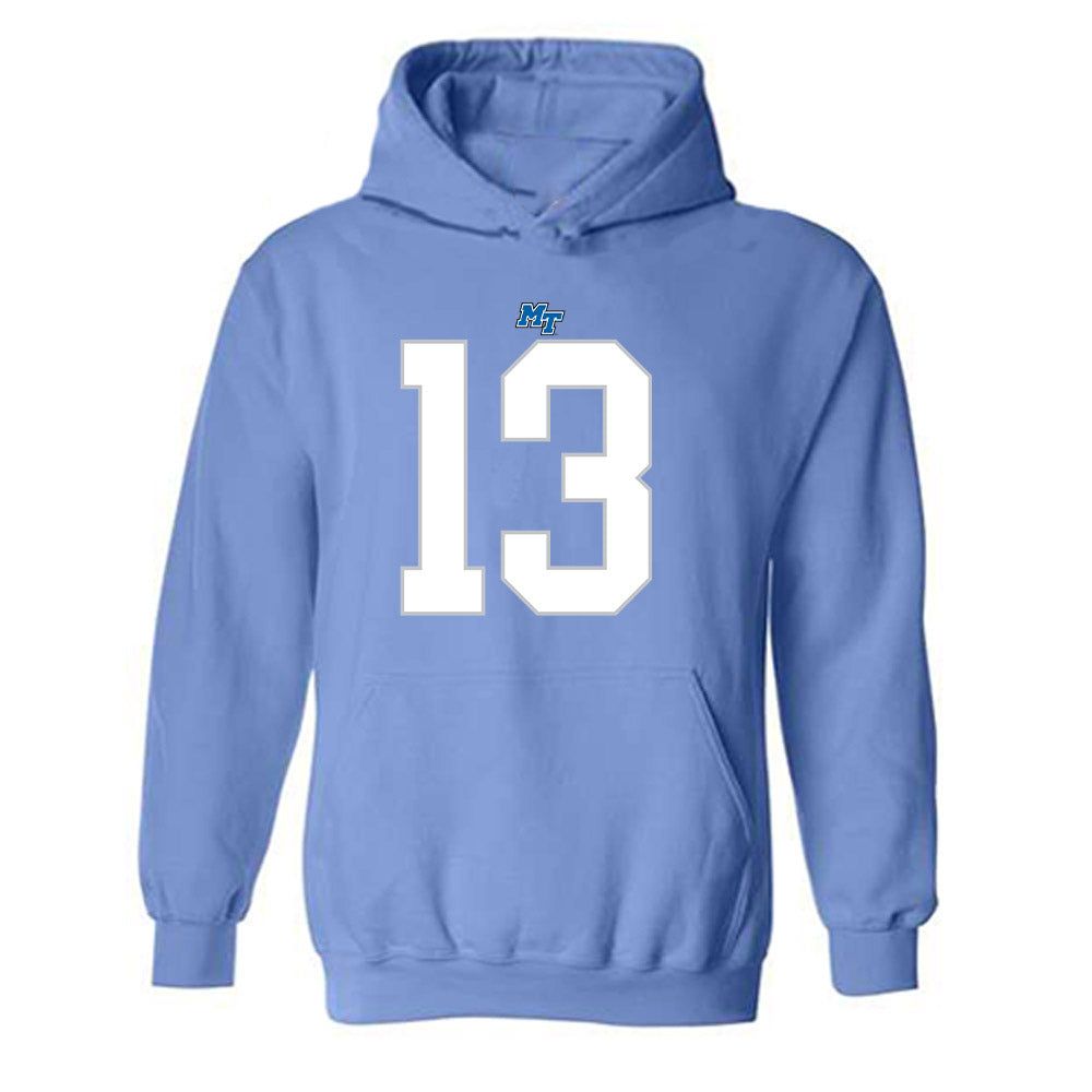 MTSU - NCAA Football : Ziyon Butler - Replica Shersey Hooded Sweatshirt-0