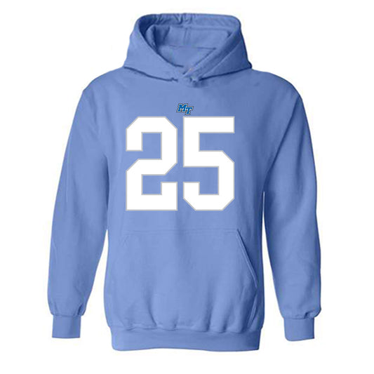 MTSU - NCAA Football : Ethan Sherman - Replica Shersey Hooded Sweatshirt-0