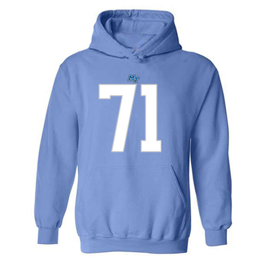 MTSU - NCAA Football : Quentin Butler - Replica Shersey Hooded Sweatshirt-0