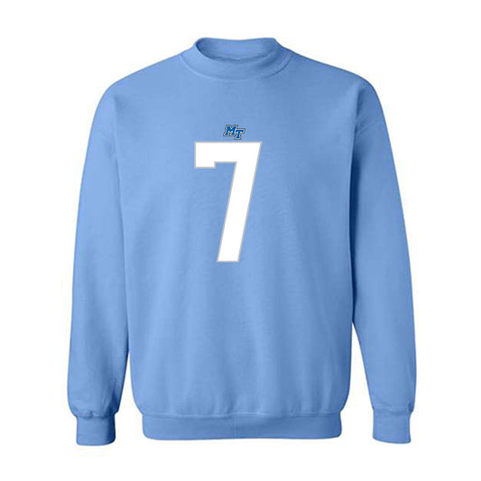 MTSU - NCAA Football : Hogan Wasson - Replica Shersey Crewneck Sweatshirt-0