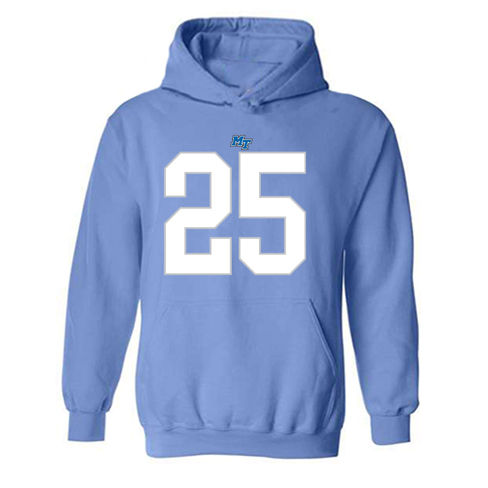 MTSU - NCAA Football : Ethan Sherman - Replica Shersey Hooded Sweatshirt-0